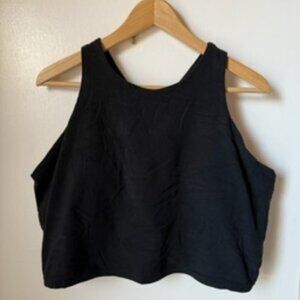 Athleta black Conscious Crop Bra racerback tank